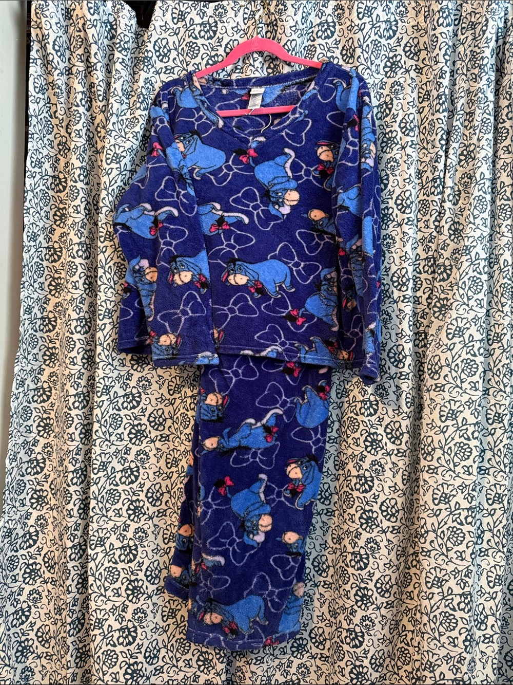 Women’s Disney Eeyore from Winnie the Pooh fleece pajama set